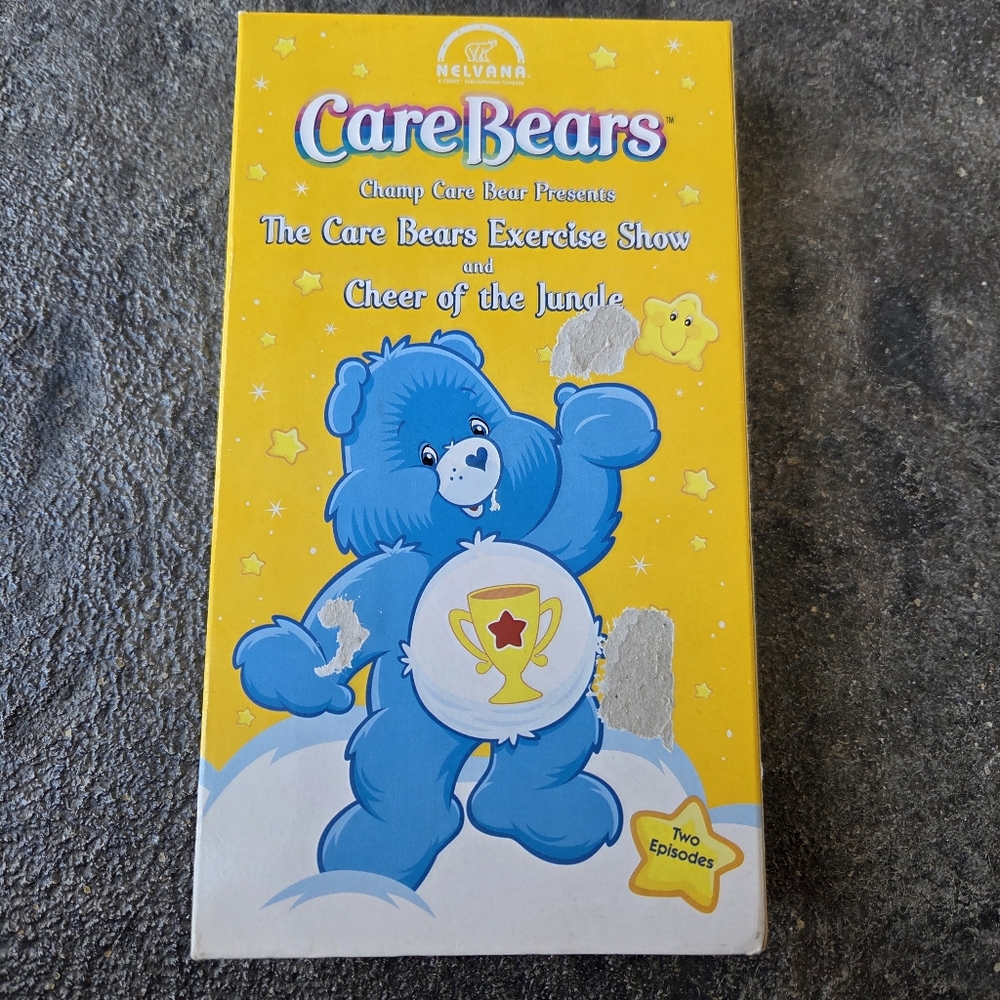 Vintage Care Bears Exercise Show and Cheer of the Jungle VHS